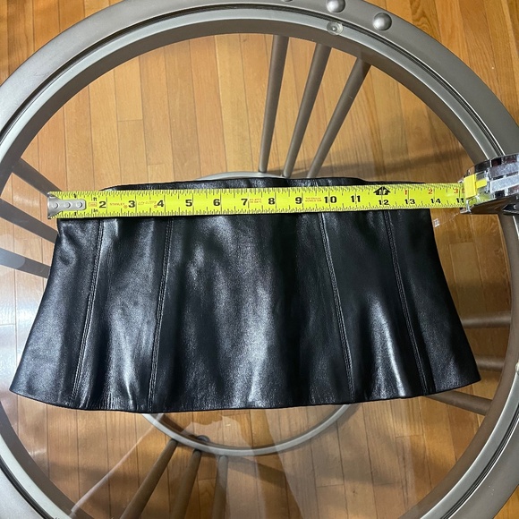 Unique New Chanel Black Corset Belt Black  Lamb Leather  Size FR40 France main image 5